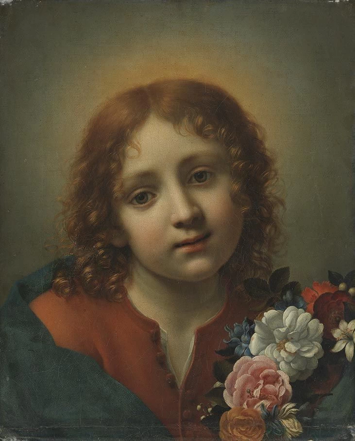 Gasù Bambino con ghirlanda di fiori - Bavarian State Painting Collections